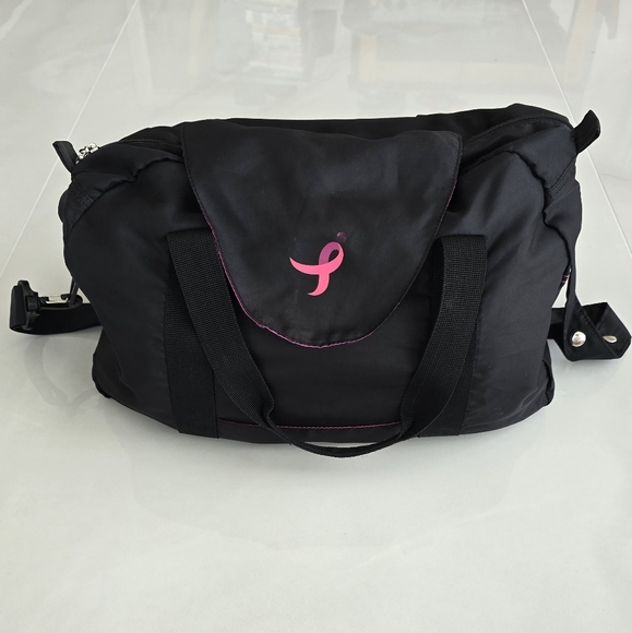 New Balance Handbags - New Balance Gym Bag with Susan G. Komen For the Cure Logo - Black and Pink